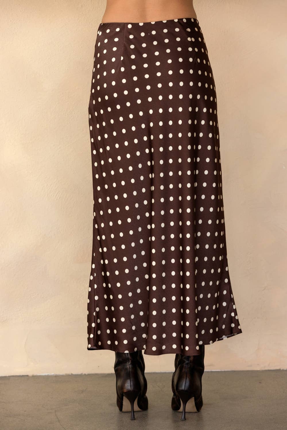 Polka Dot Satin Skirt
