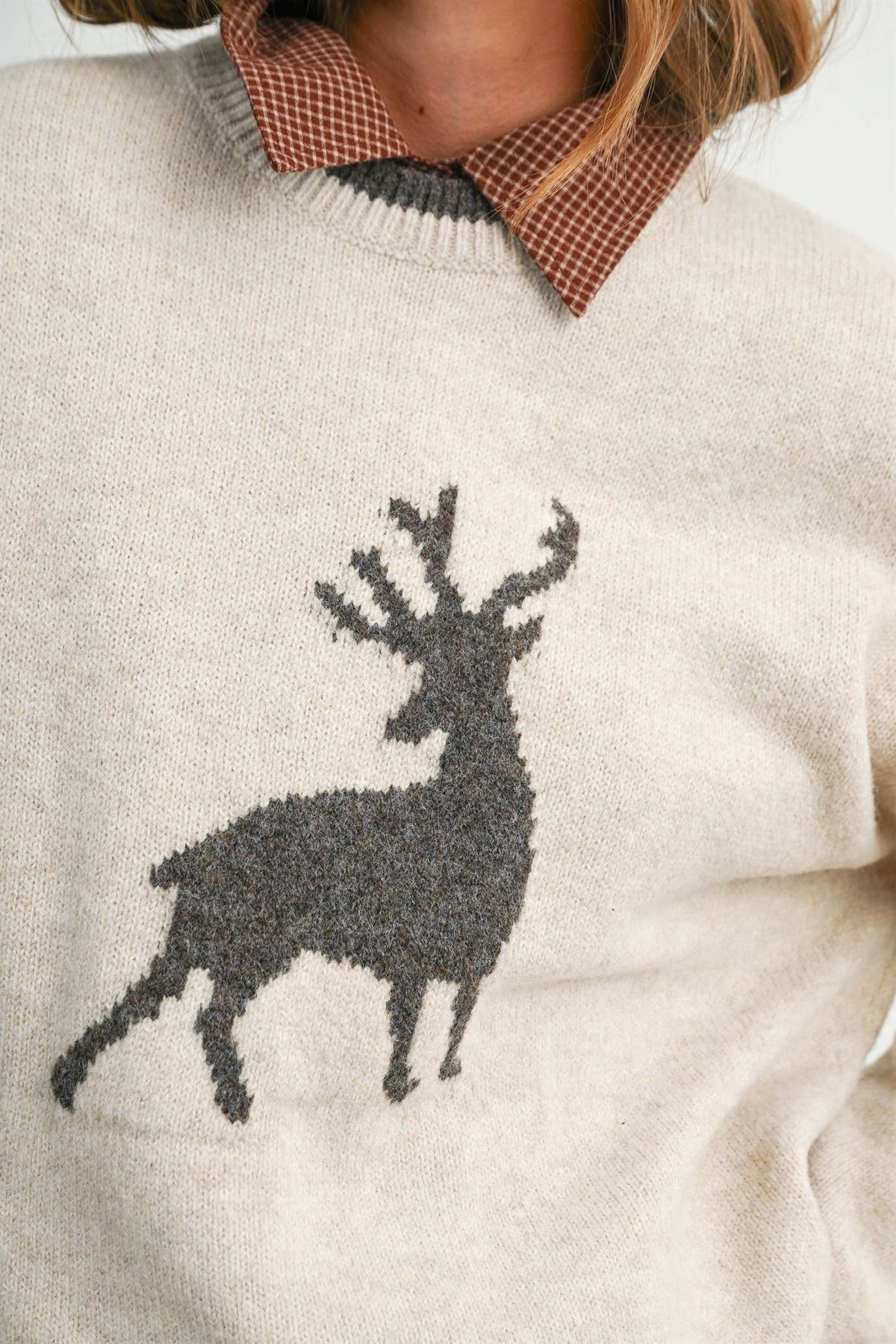 Reindeer Graphic Knit Sweater