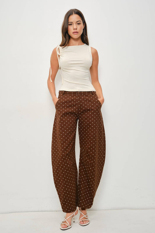 Polka Dot Barrel Jeans