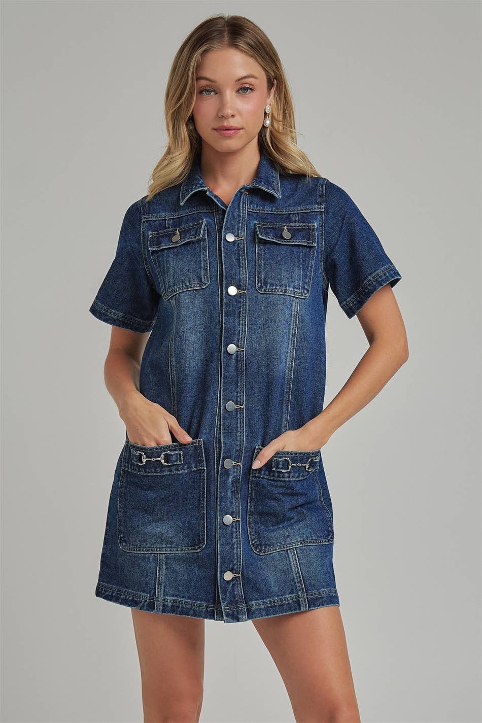 Western Denim Shirt Dress