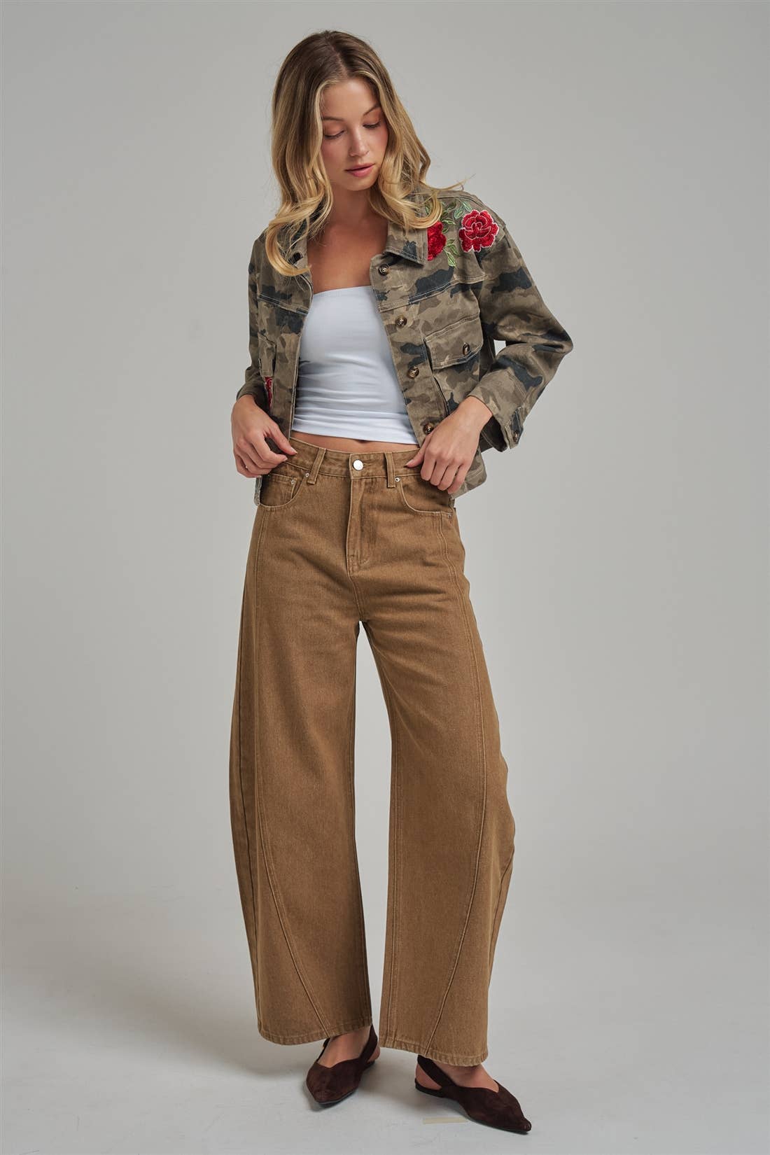 Vintage Washed Barrel Pants