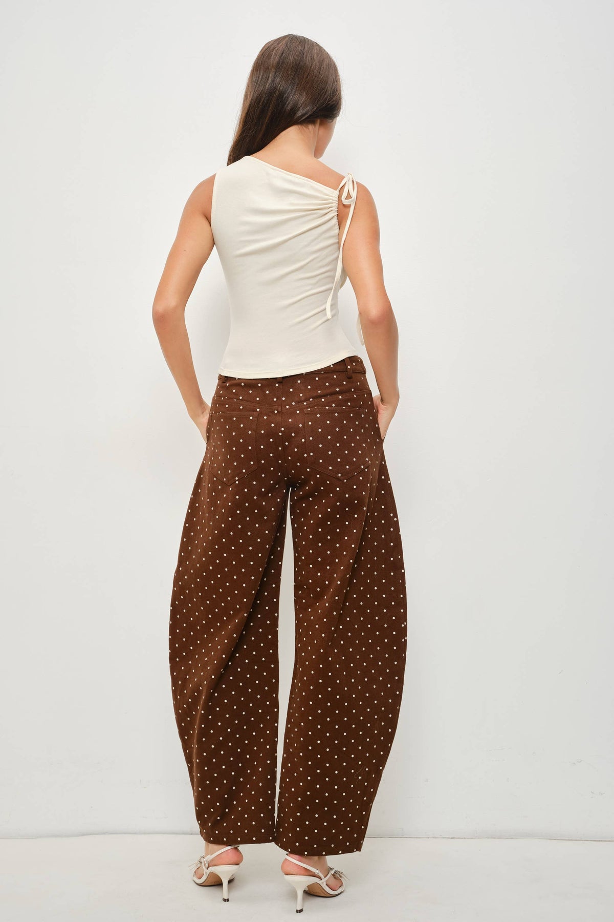 Polka Dot Barrel Jeans