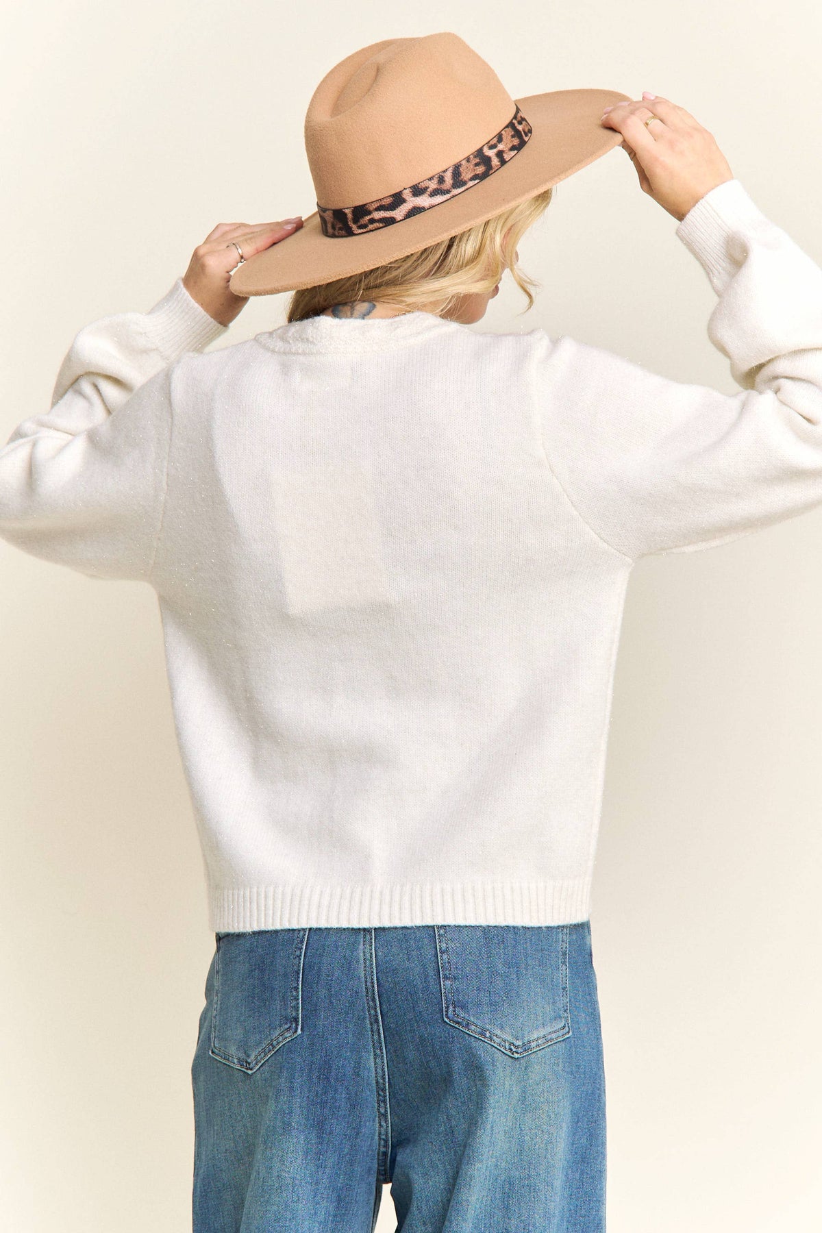 Button Down Sparkly Cardigan