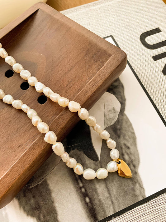 Marseille 18K Gold Non-Tarnish Classic Freshwater Pearl Necklace