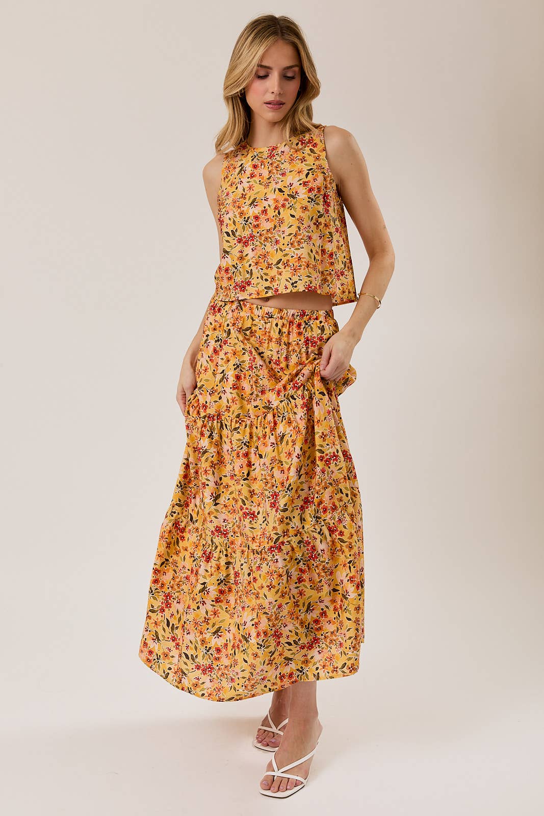 Sleeveless Floral Top