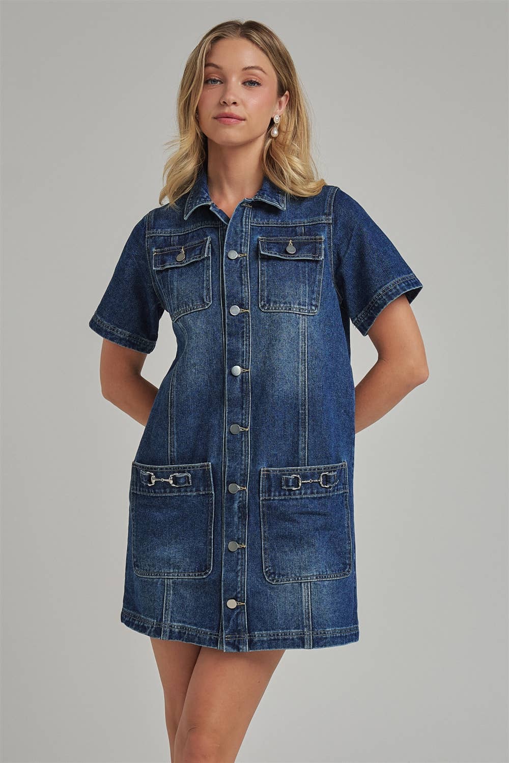 Western Denim Shirt Dress