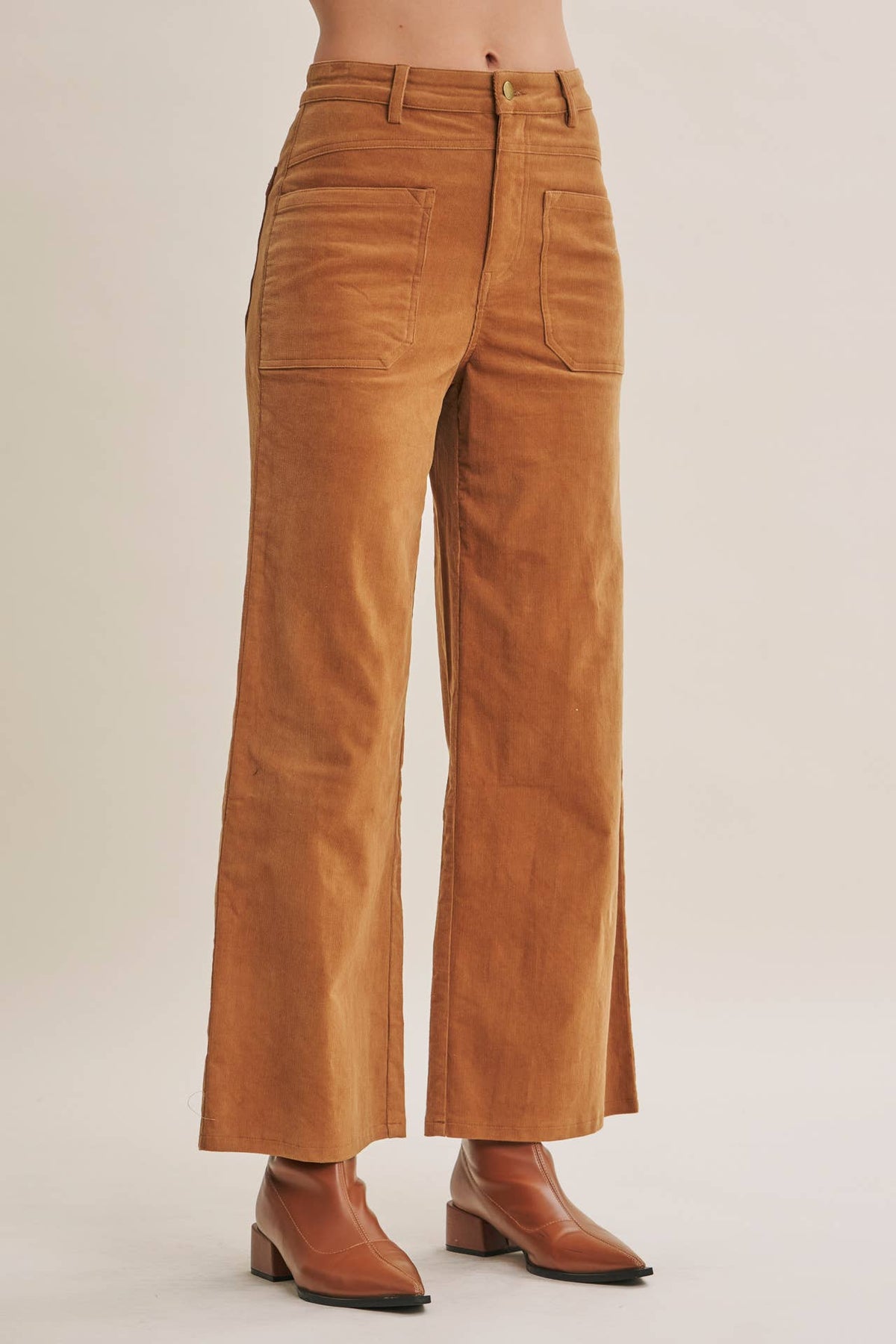 Soft Stretch Corduroy Wide Leg Pants