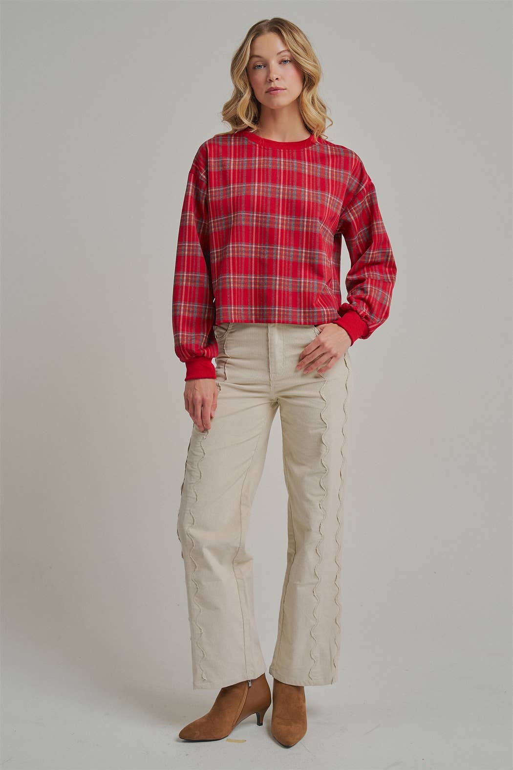 Stretch Corduroy Wide Leg Pants