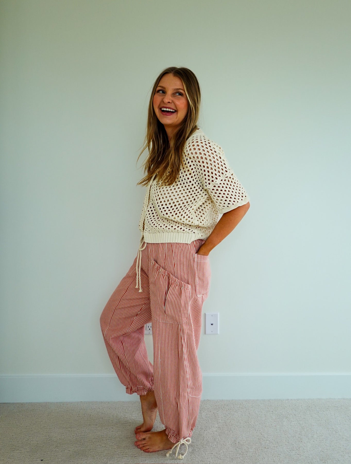 Striped Parachute Pants