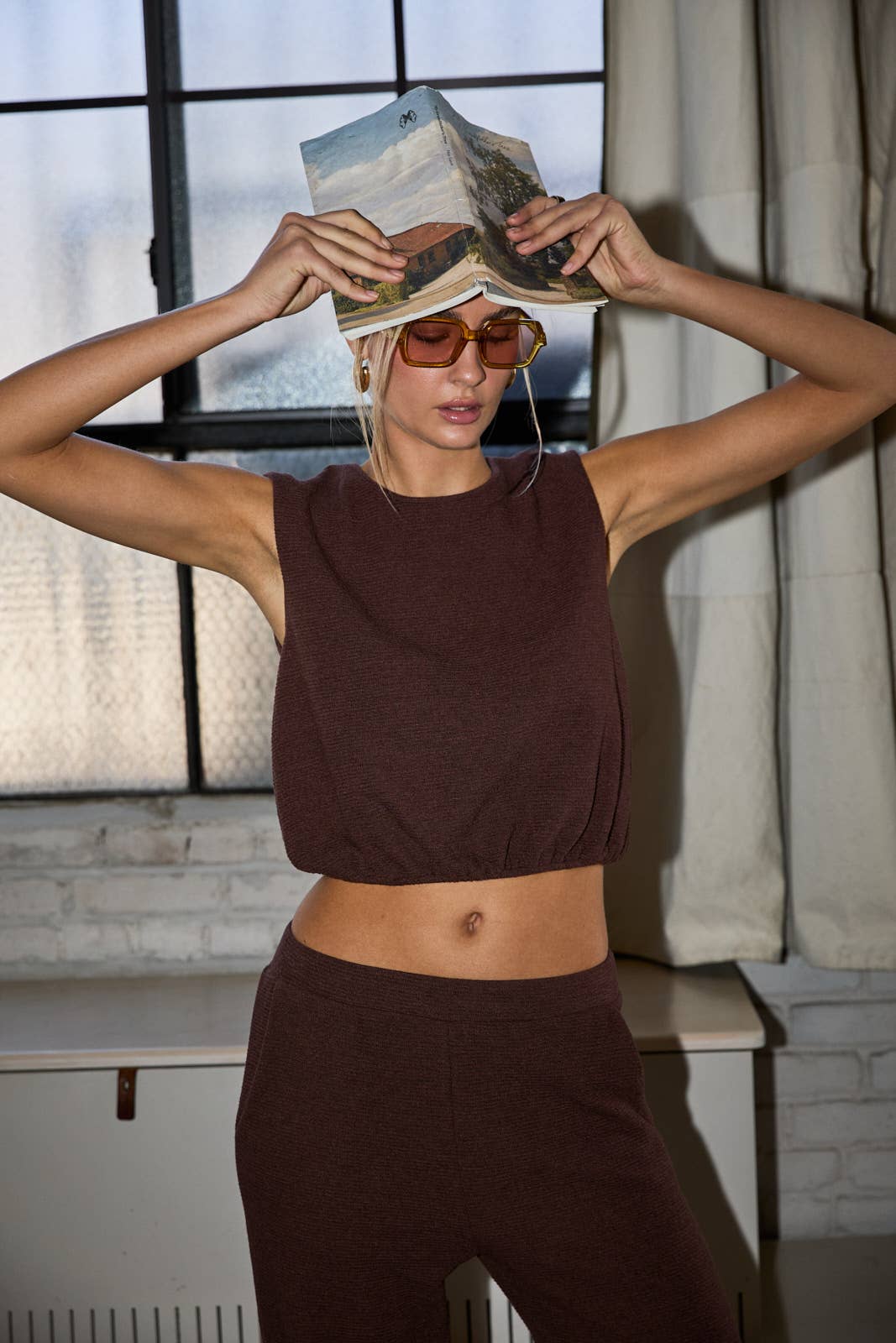 Sleeveless Bubble Hem Top