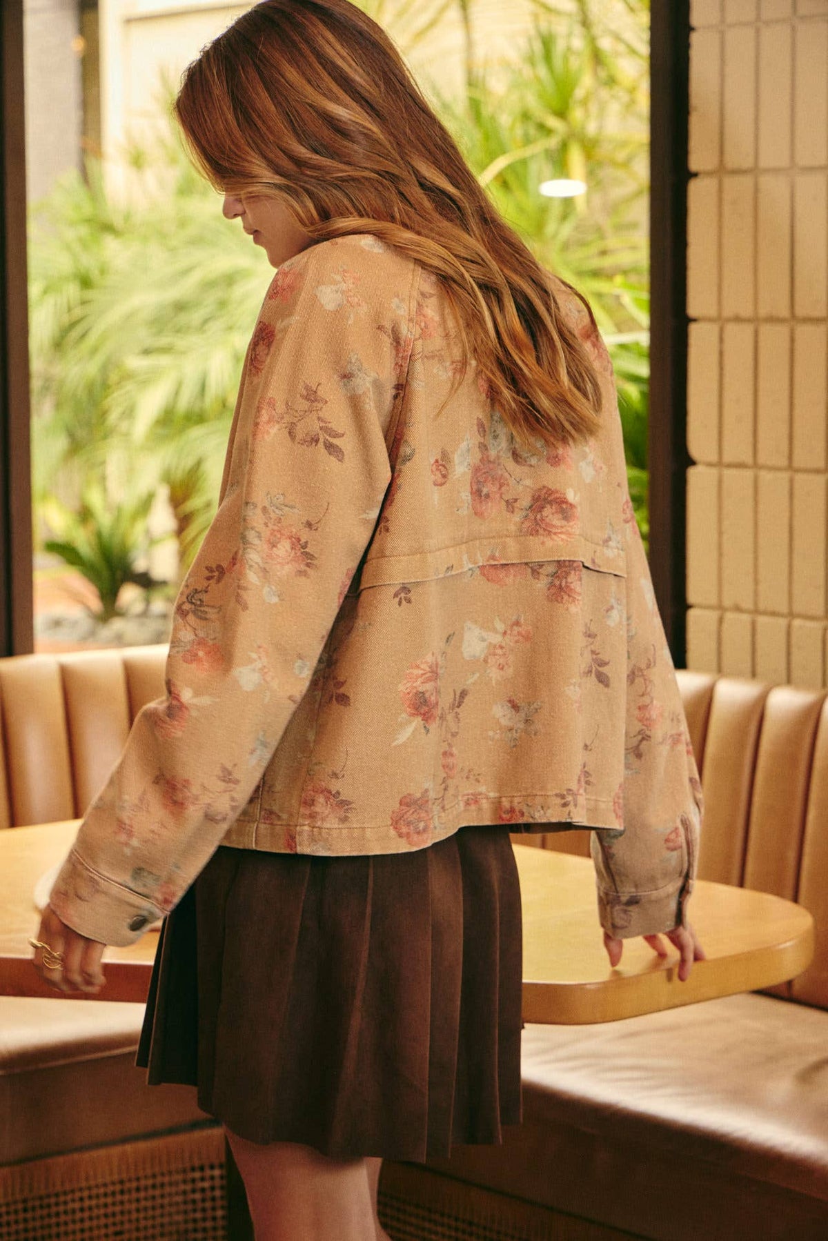 Wild Rose Afternoon Vintage Garment-Washed Jacket