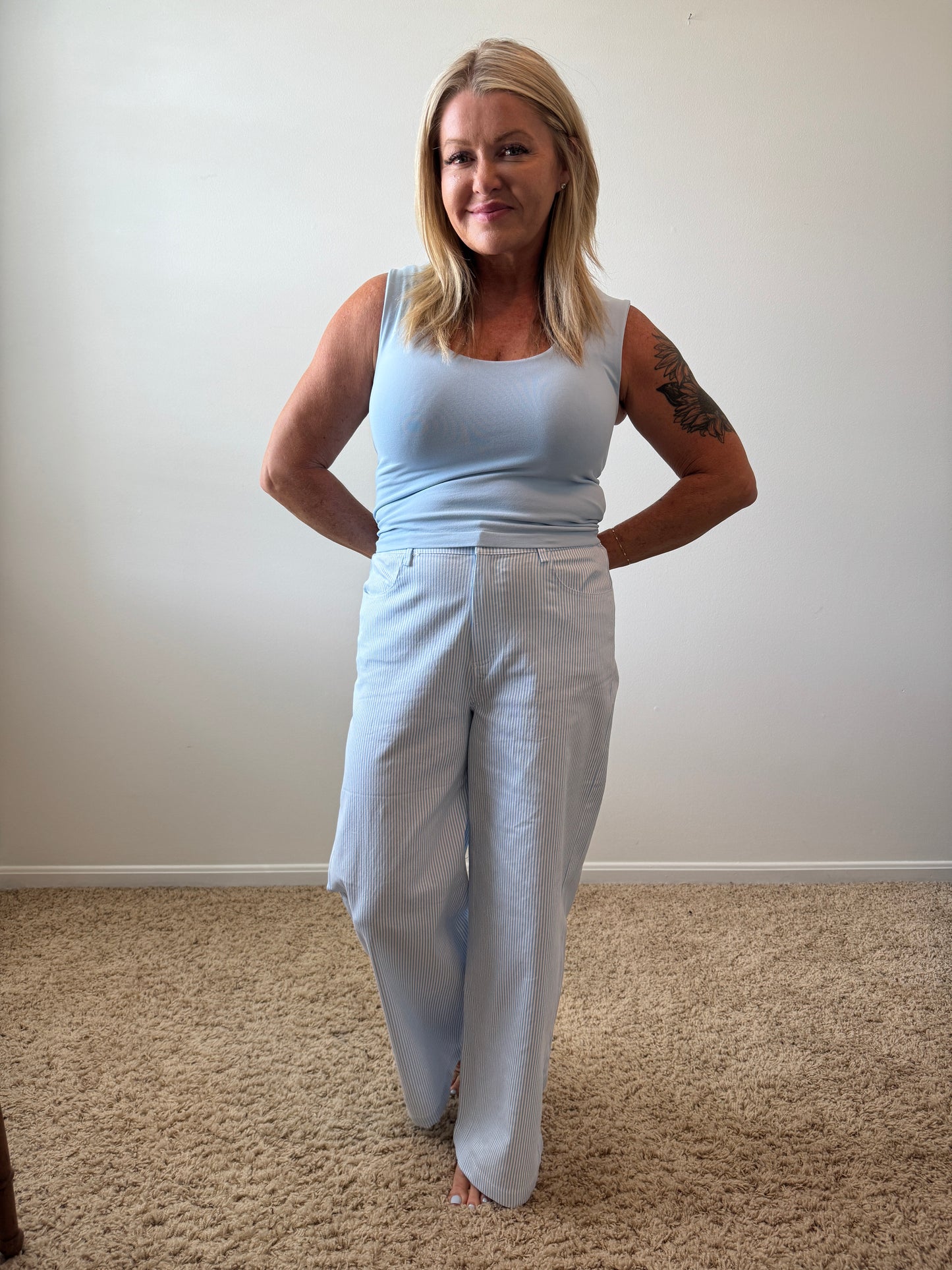 Striped Wide Leg Pant