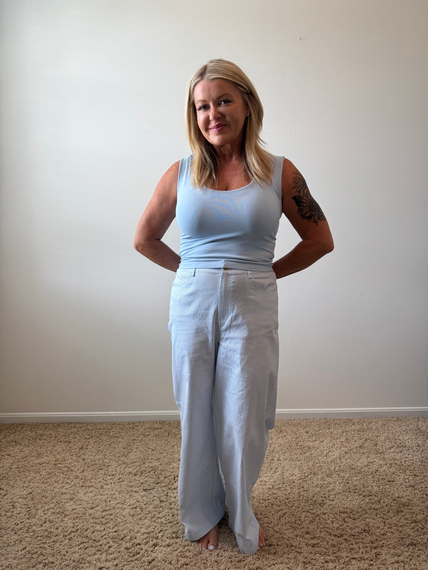 Striped Wide Leg Pant