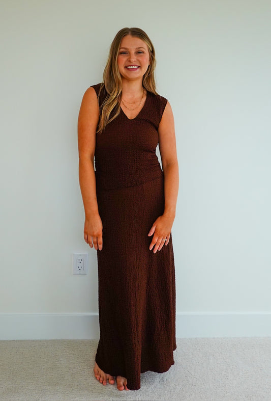 Bubble Textured Sleeveless Jersey Top