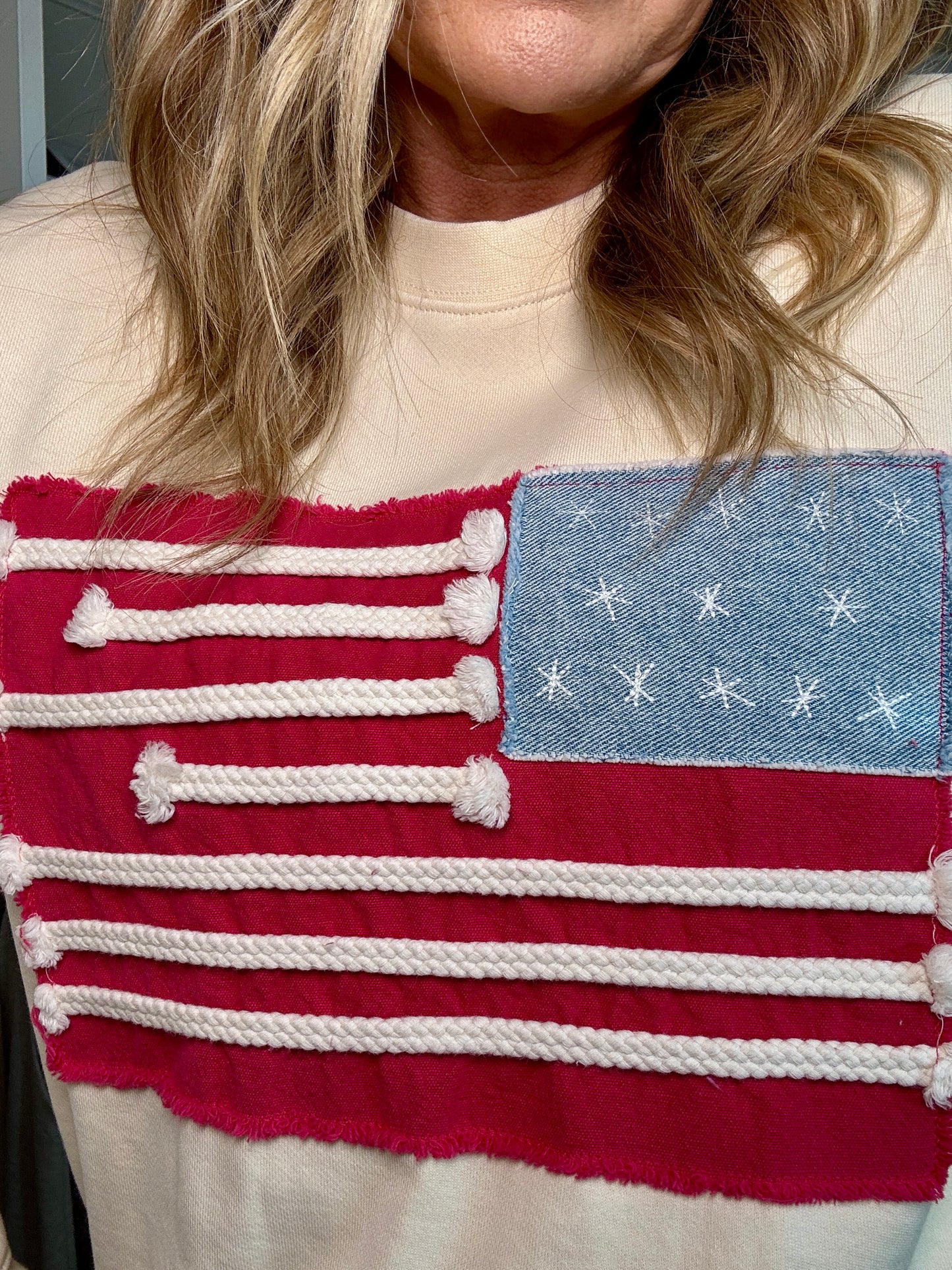 Flag Patch Sweatshirt