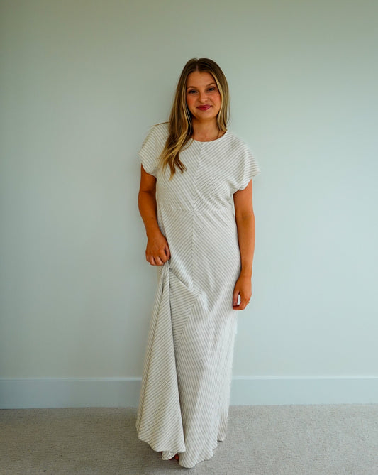 Chevron Pinstripe Dress