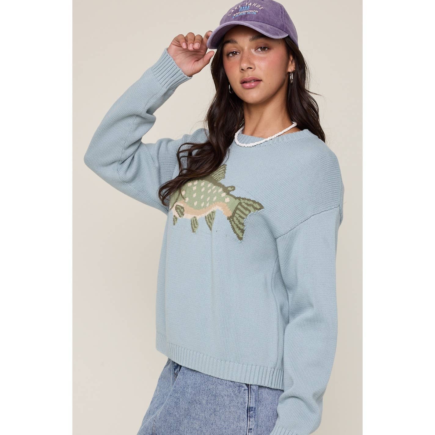 Crewneck "Fish" Sweater
