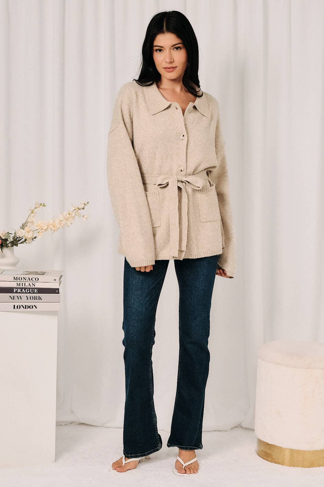 Button Down Sweater Cardigan