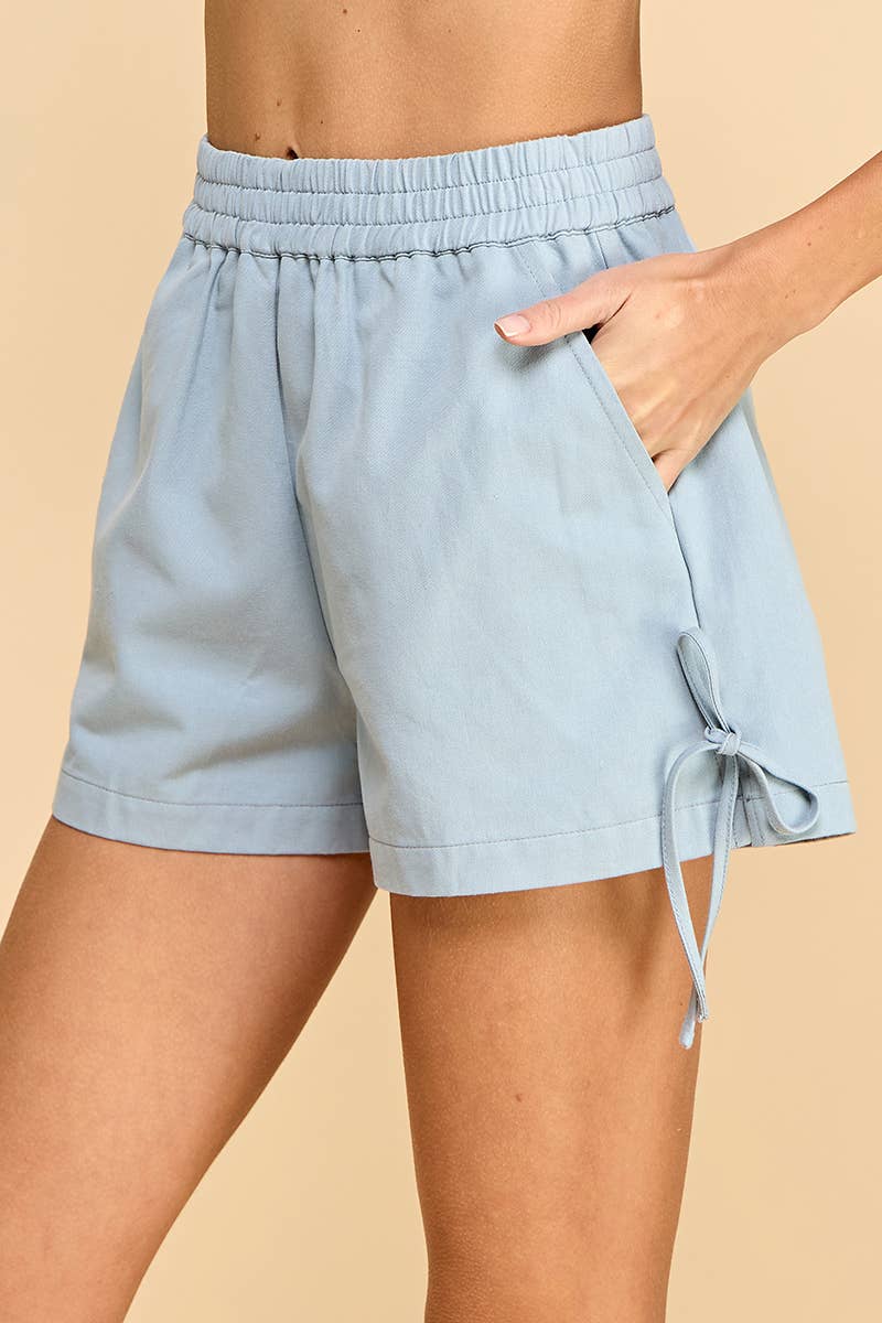 Bow Tie Denim Shorts