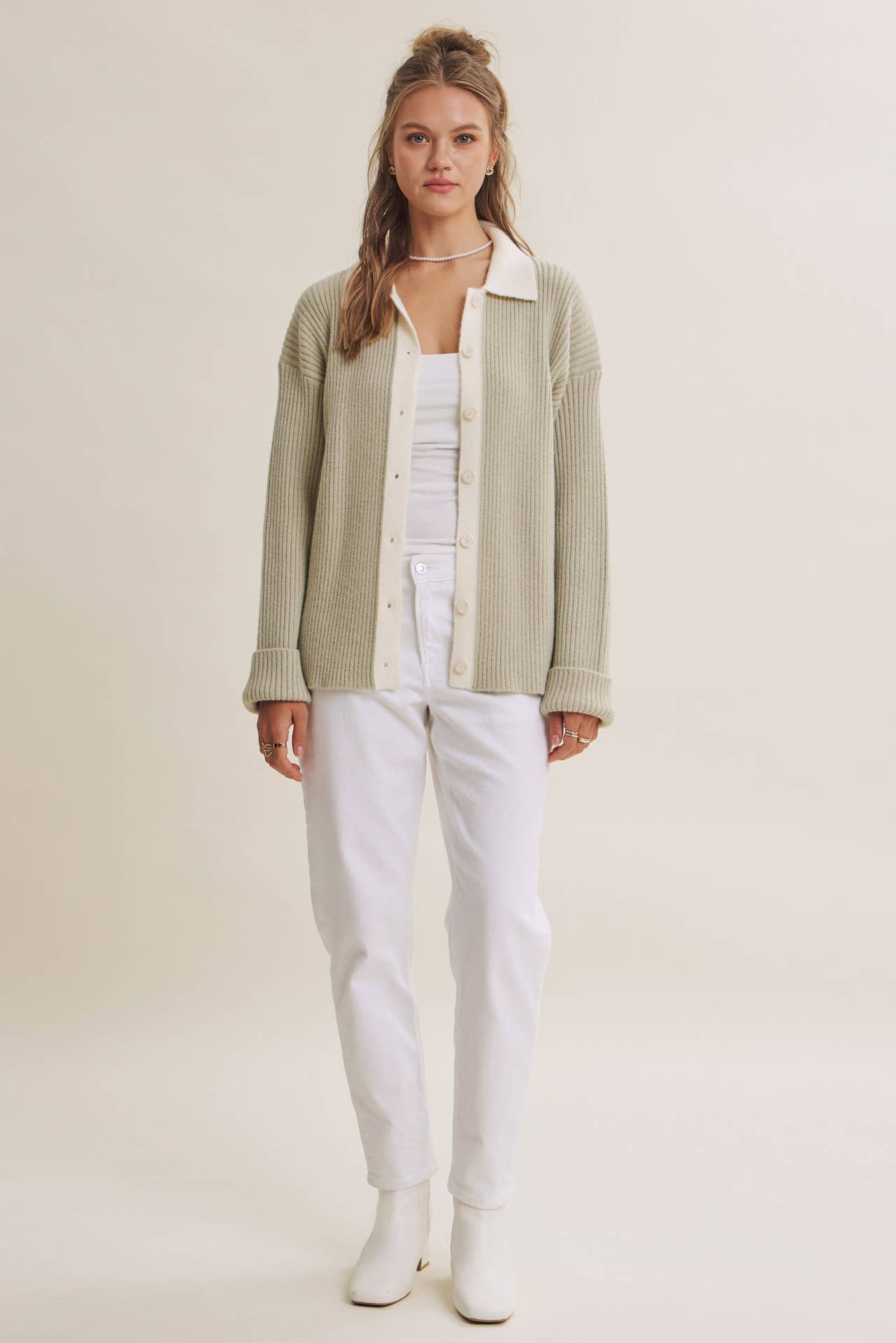 Cozy Cafe Ribbed Cardigan
