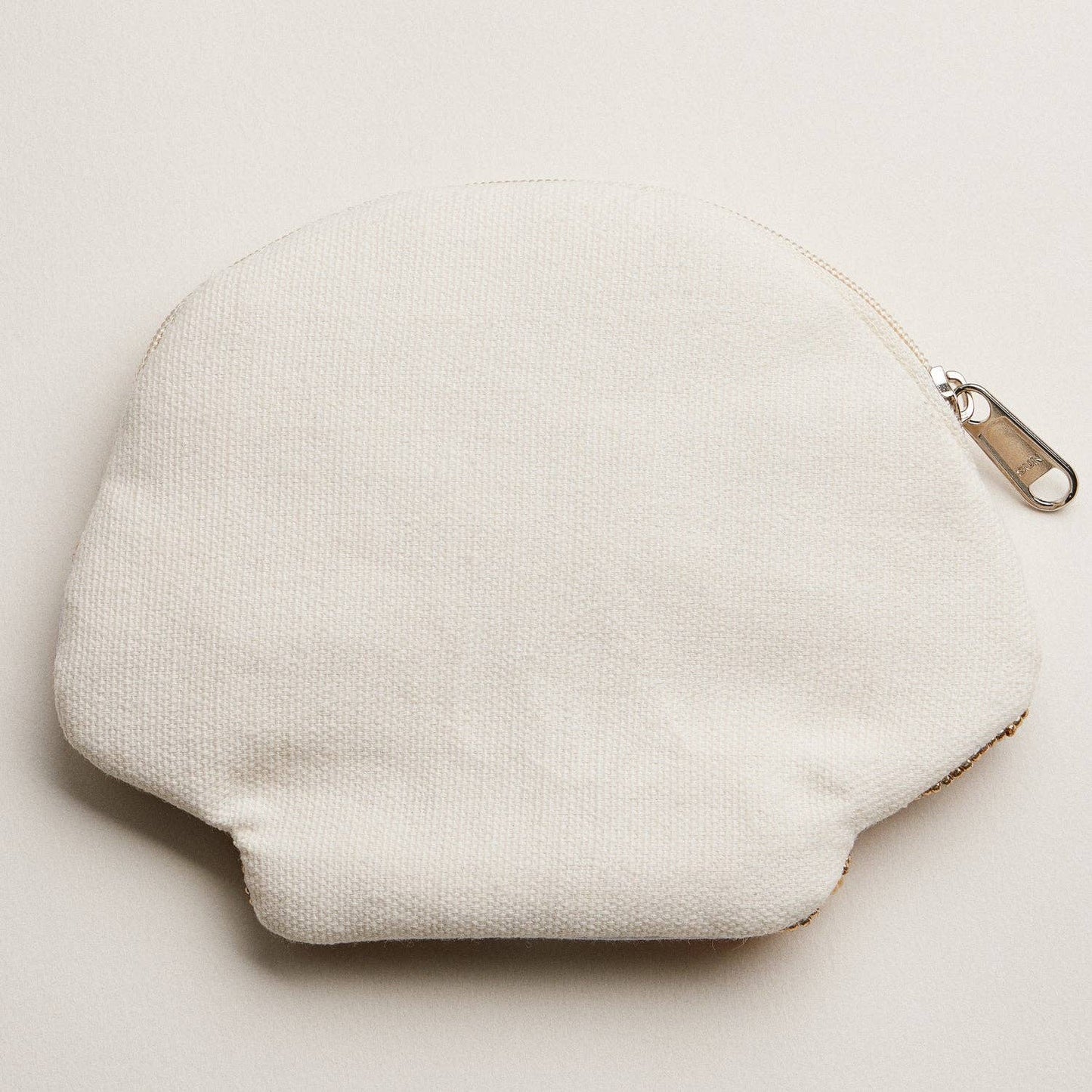 Hand-Beaded & Sequined “Seashell” Coin Zip Pouch