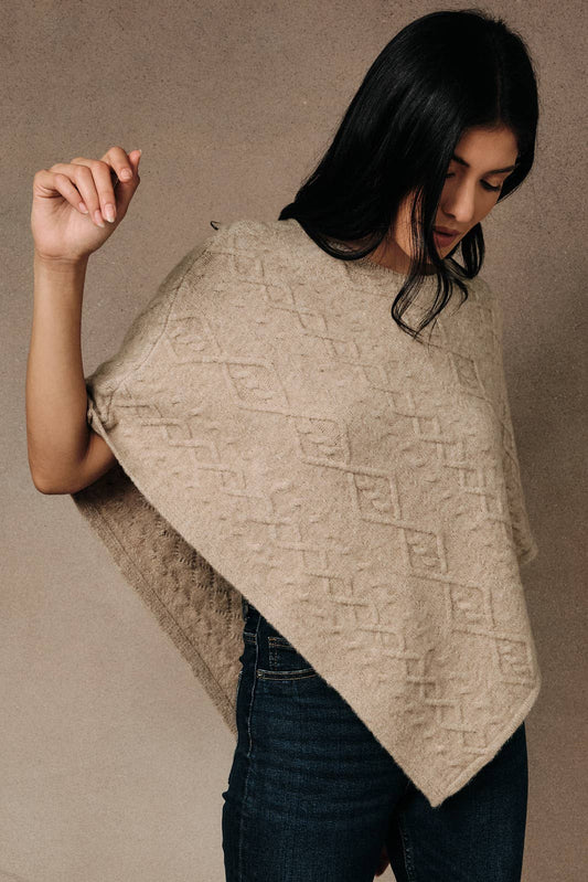 Cable Poncho Sweater