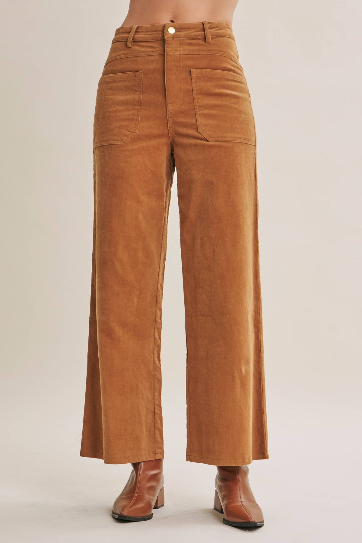 Soft Stretch Corduroy Wide Leg Pants