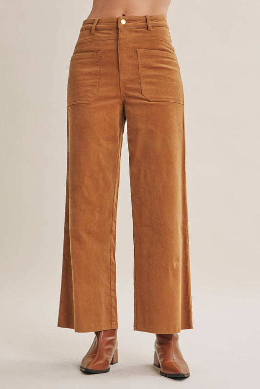 Soft Stretch Corduroy Wide Leg Pants