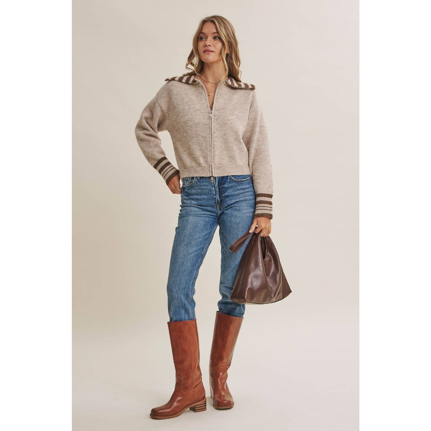 Harbor Morning Sailor Collar Sweater