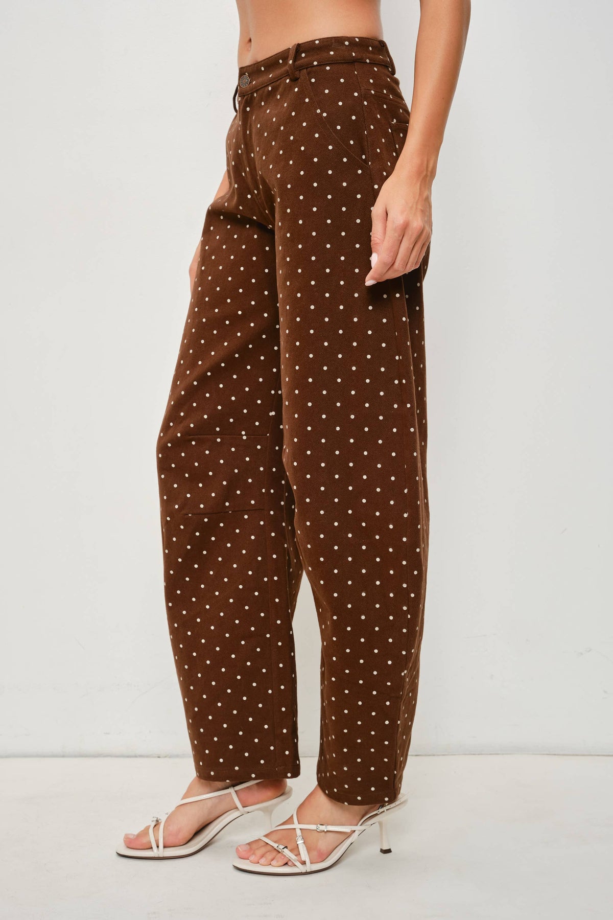 Polka Dot Barrel Jeans