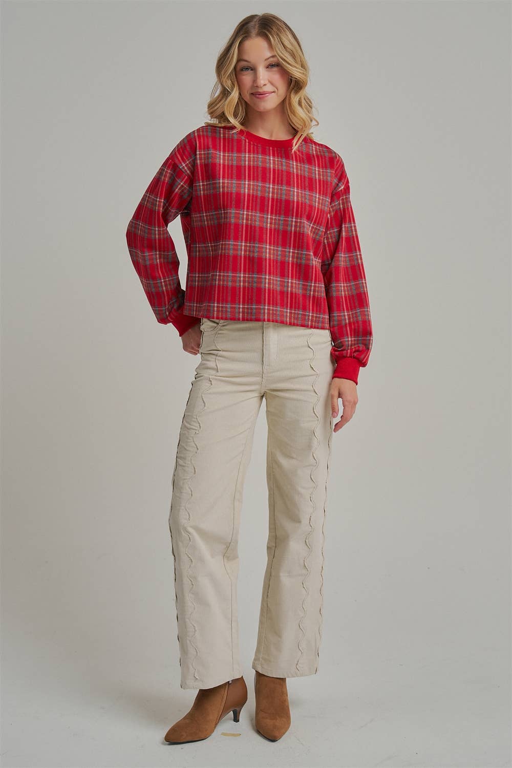 Stretch Corduroy Wide Leg Pants