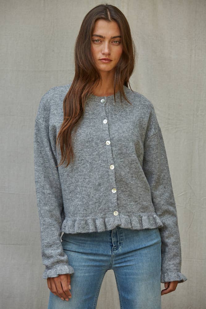 Knit Sweater Buttondown Long Sleeve Cardigan