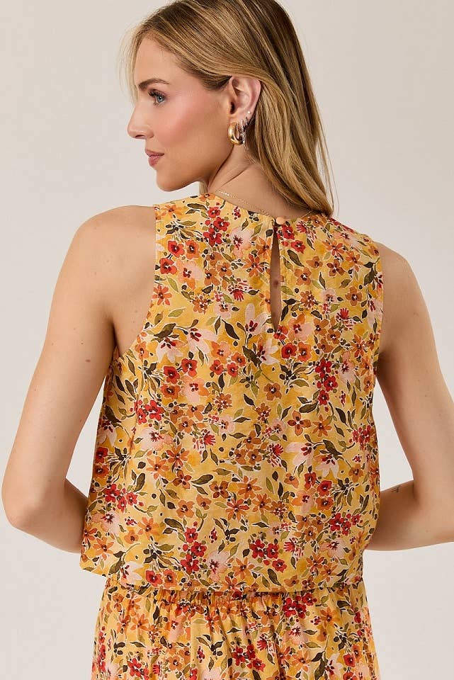 Sleeveless Floral Top