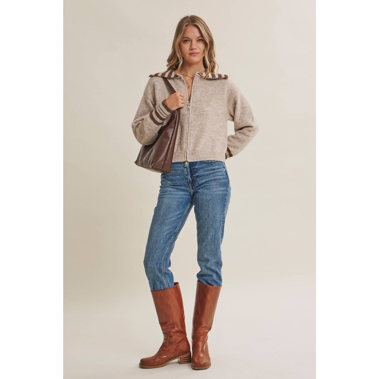 Harbor Morning Sailor Collar Sweater