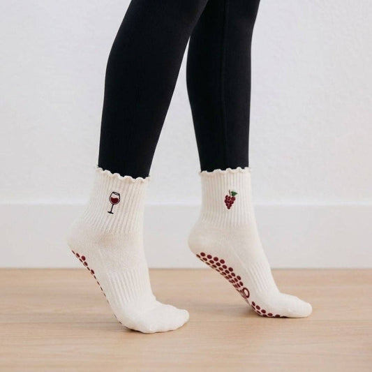 The Red Cabernet Grip Sock