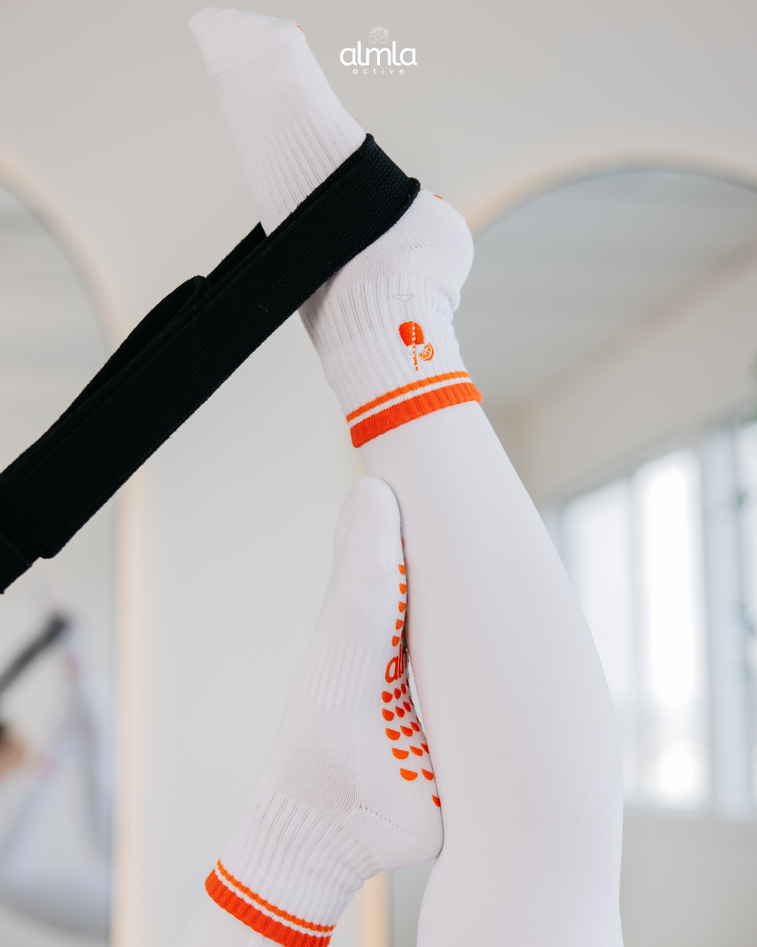 Aperol Spritz Cocktail Pilates Grip Socks