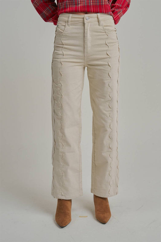 Stretch Corduroy Wide Leg Pants