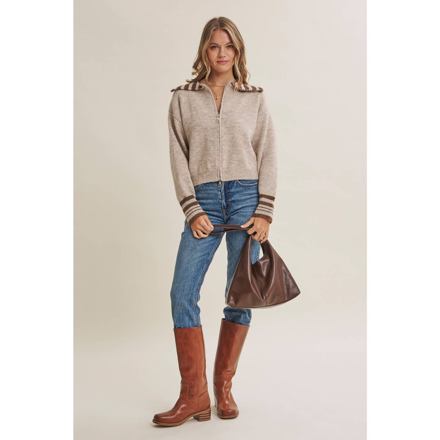 Harbor Morning Sailor Collar Sweater