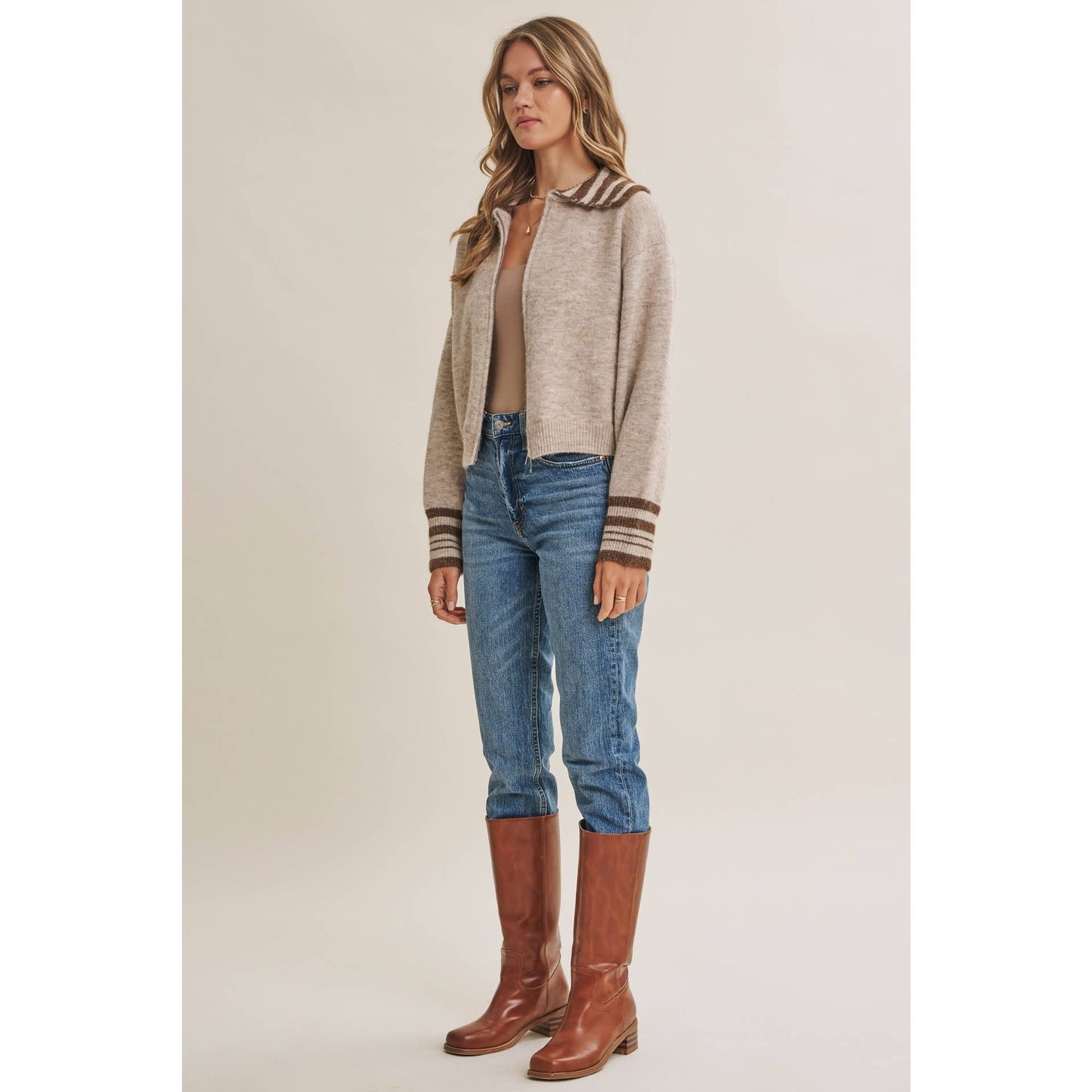 Harbor Morning Sailor Collar Sweater