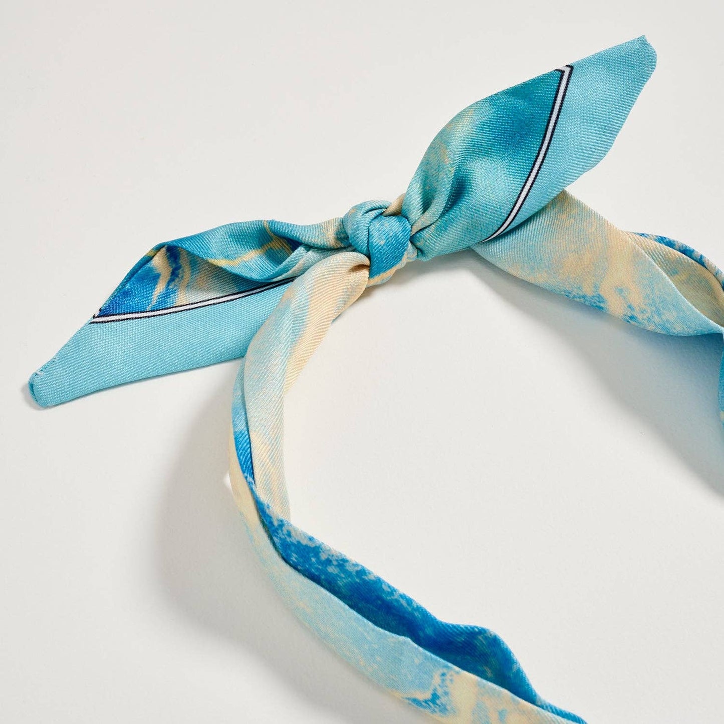 Blue Ocean Charm Scarf Necklace