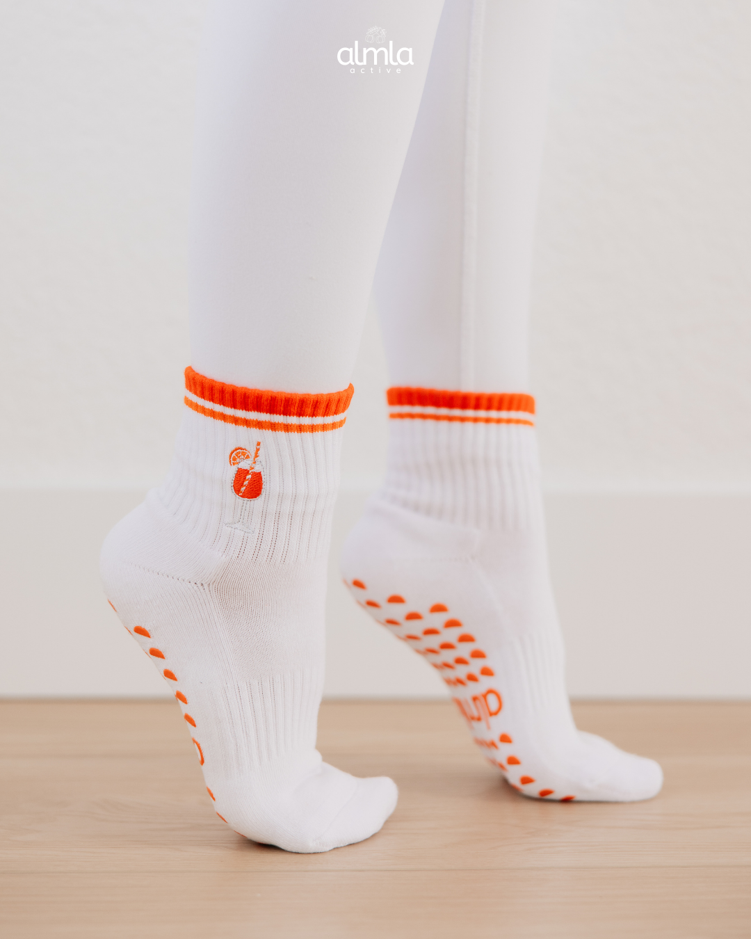 Aperol Spritz Cocktail Pilates Grip Socks