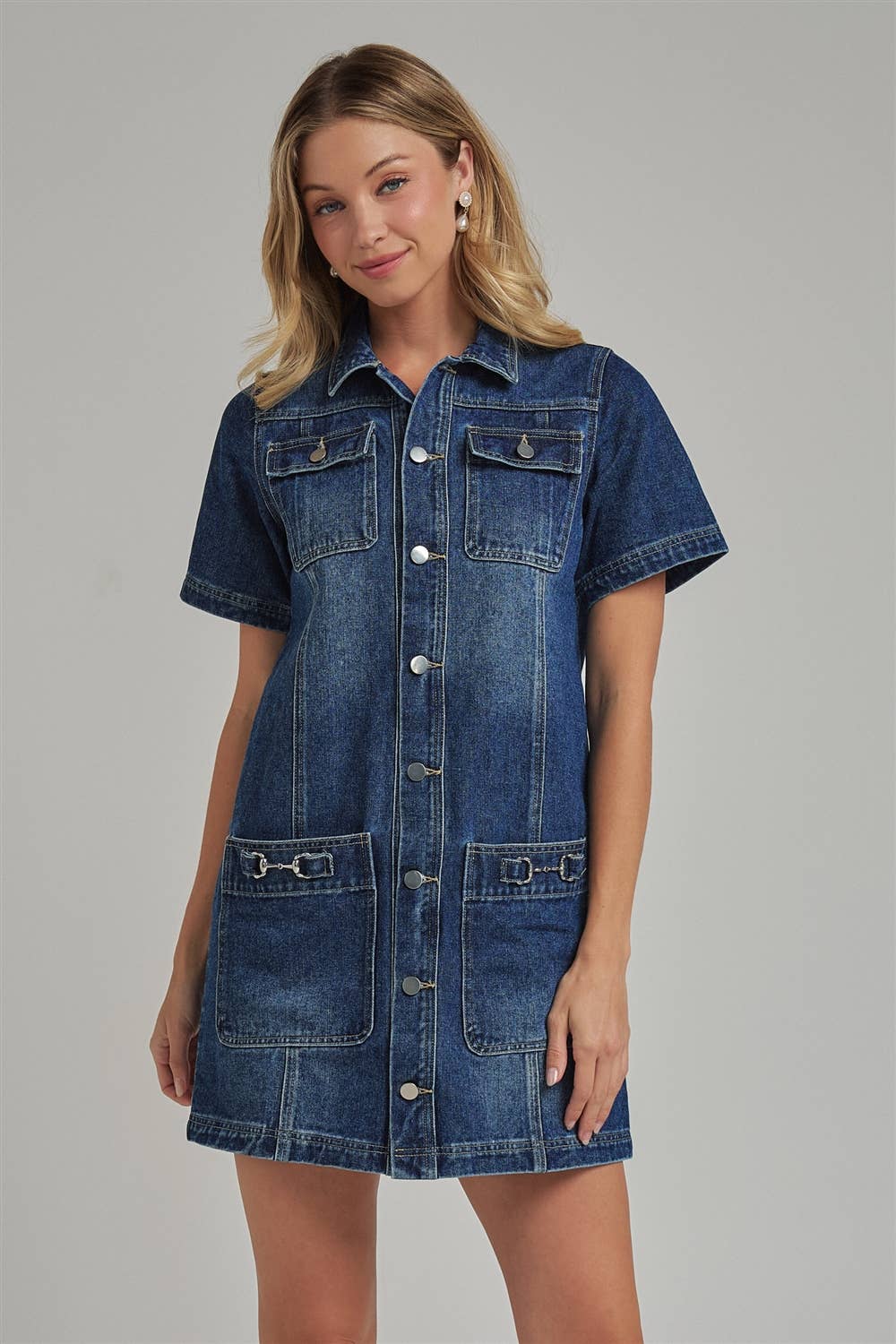 Western Denim Shirt Dress