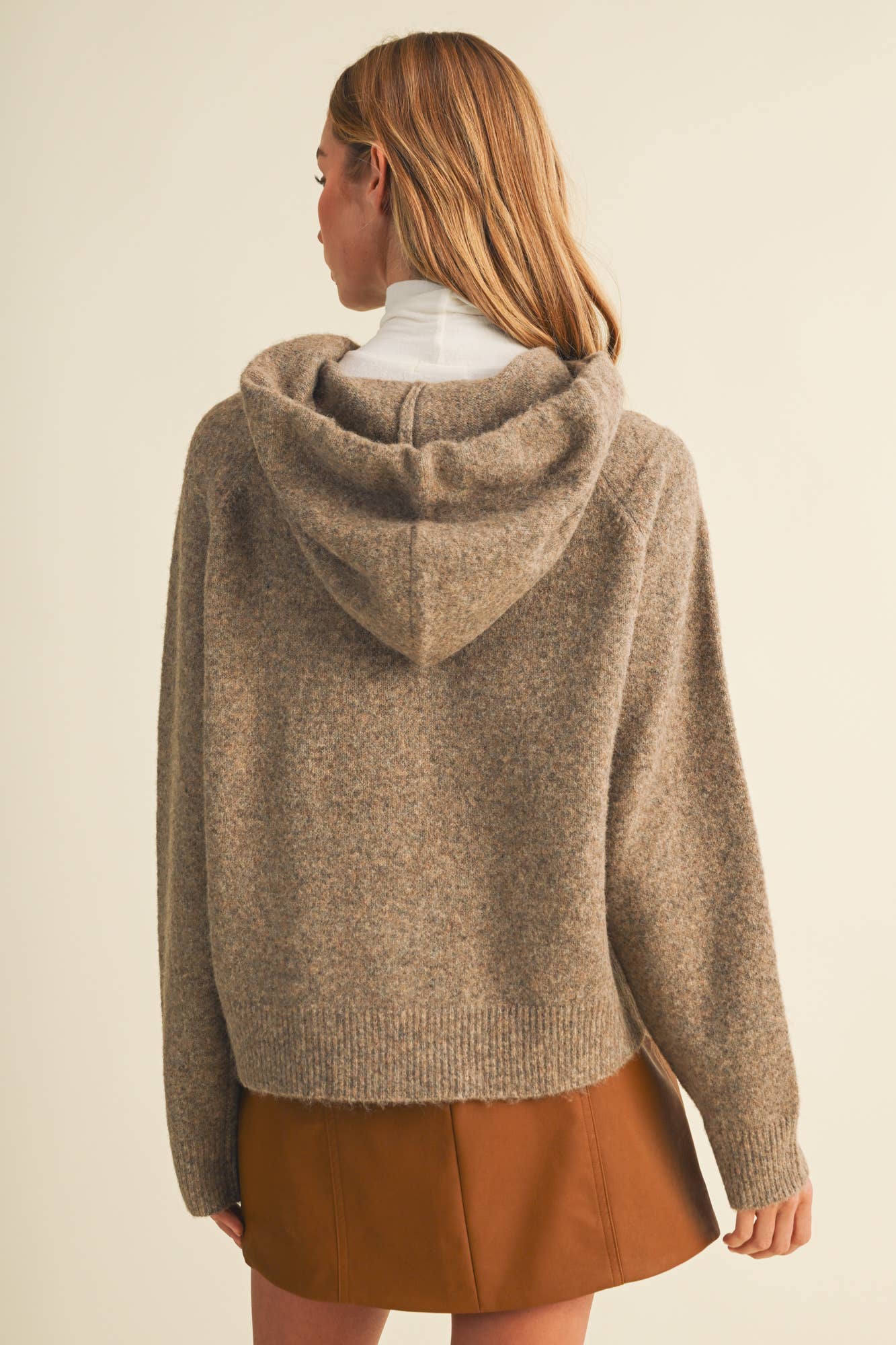 Drawstring Hooded Cardigan