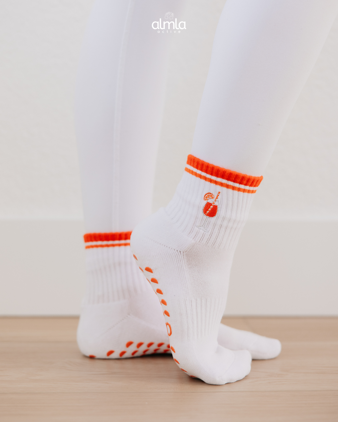 Aperol Spritz Cocktail Pilates Grip Socks