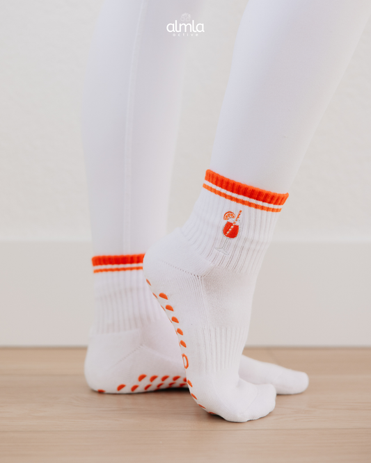 Aperol Spritz Cocktail Pilates Grip Socks