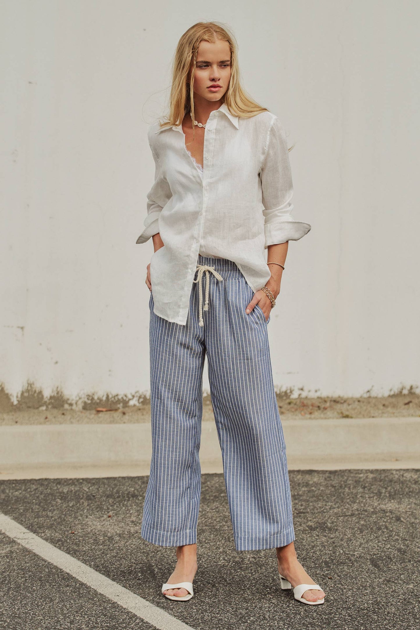 Linen Long Sleeve Button-Down Shirt