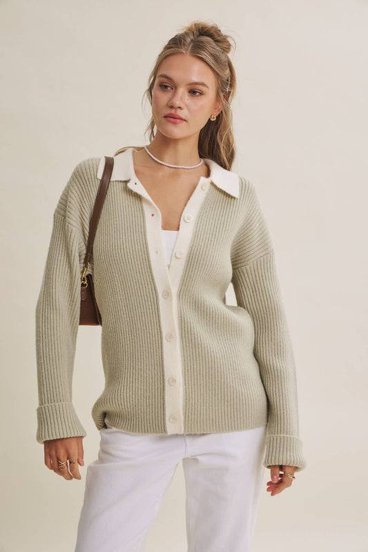 Cozy Cafe Ribbed Cardigan