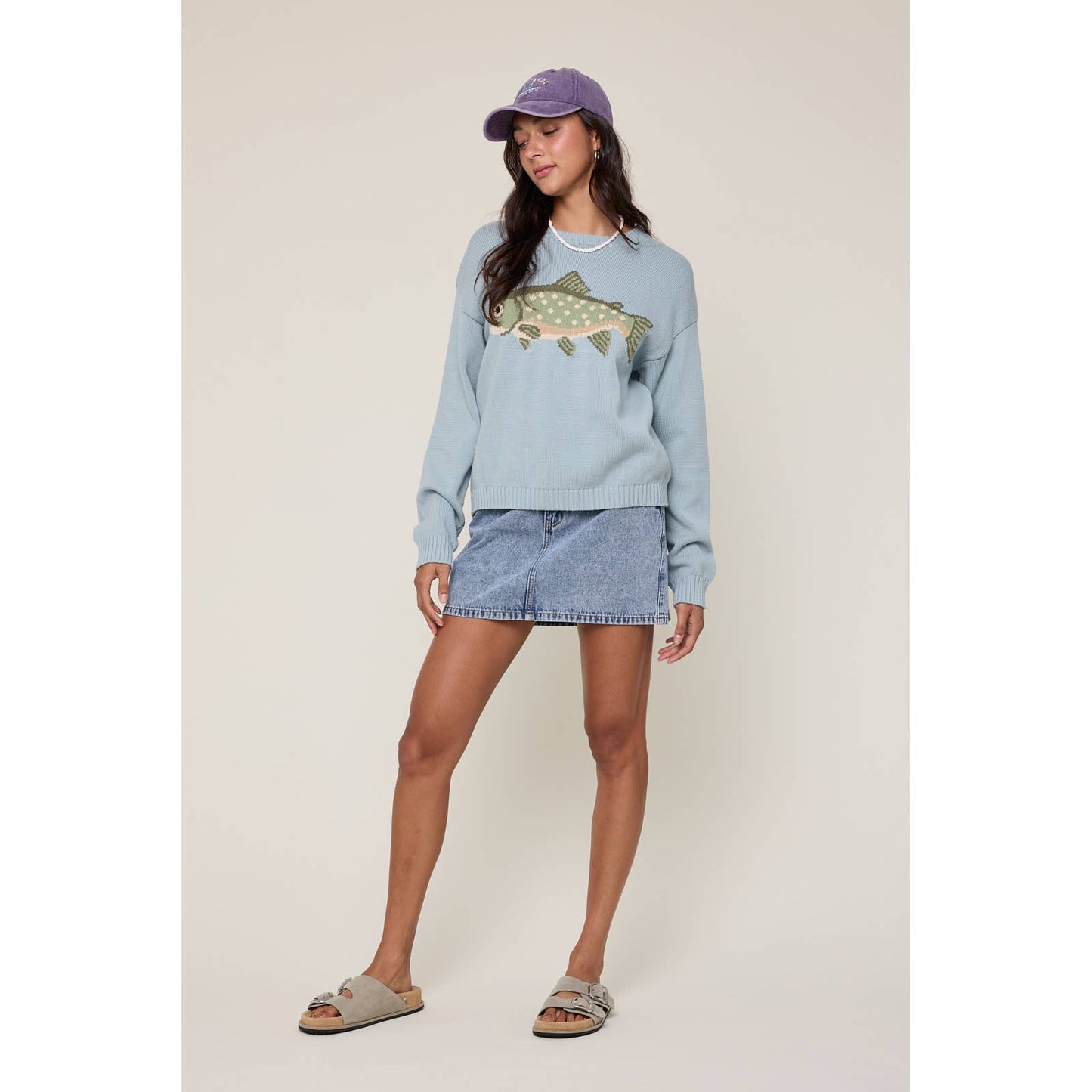 Crewneck "Fish" Sweater