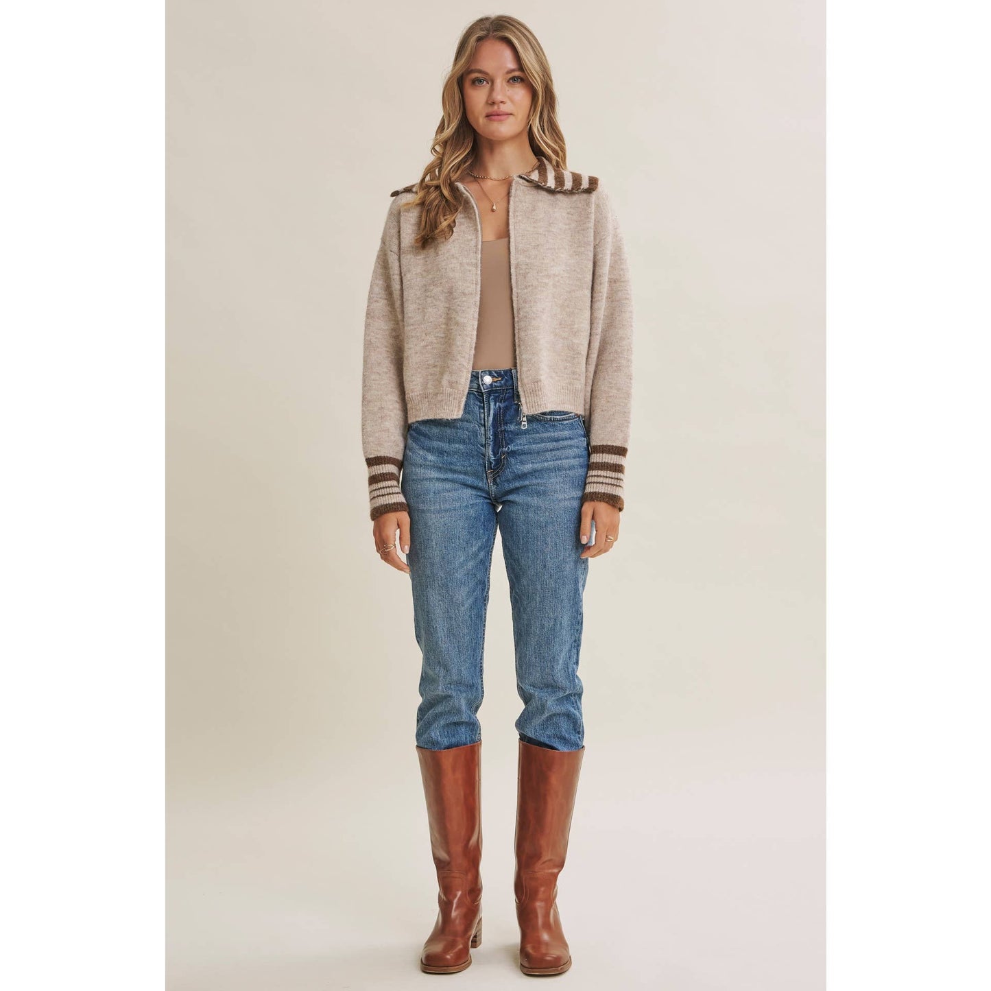 Harbor Morning Sailor Collar Sweater