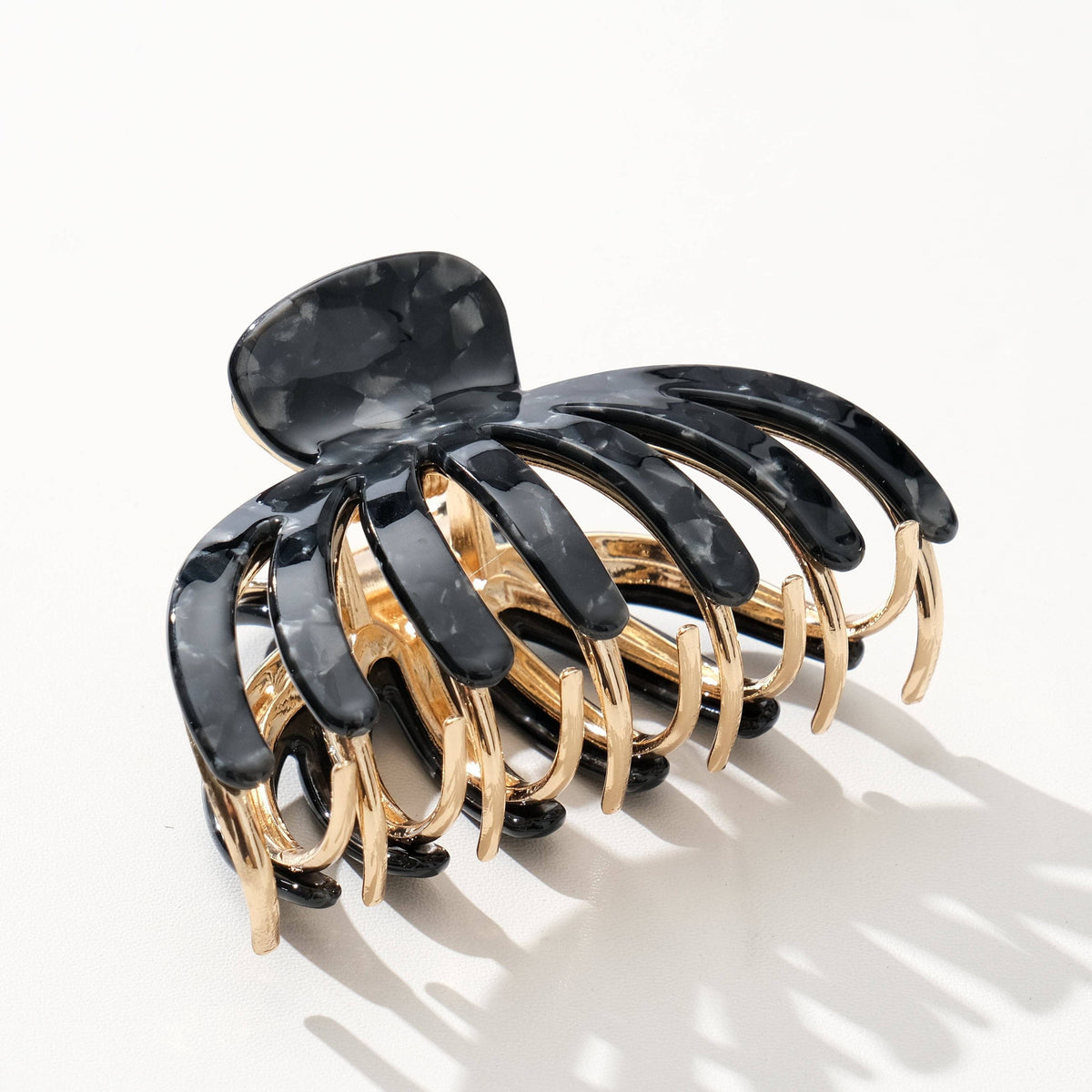 Hailey Vintage Snow Gold Metal Octopus Claw Clip - Large
